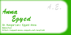 anna egyed business card